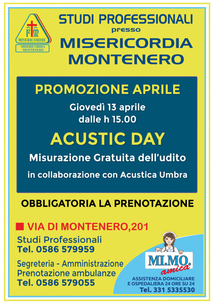 Studi Professionali presso Misericordia di Montenero: le nostre offerte per il mese di APRILE 2023